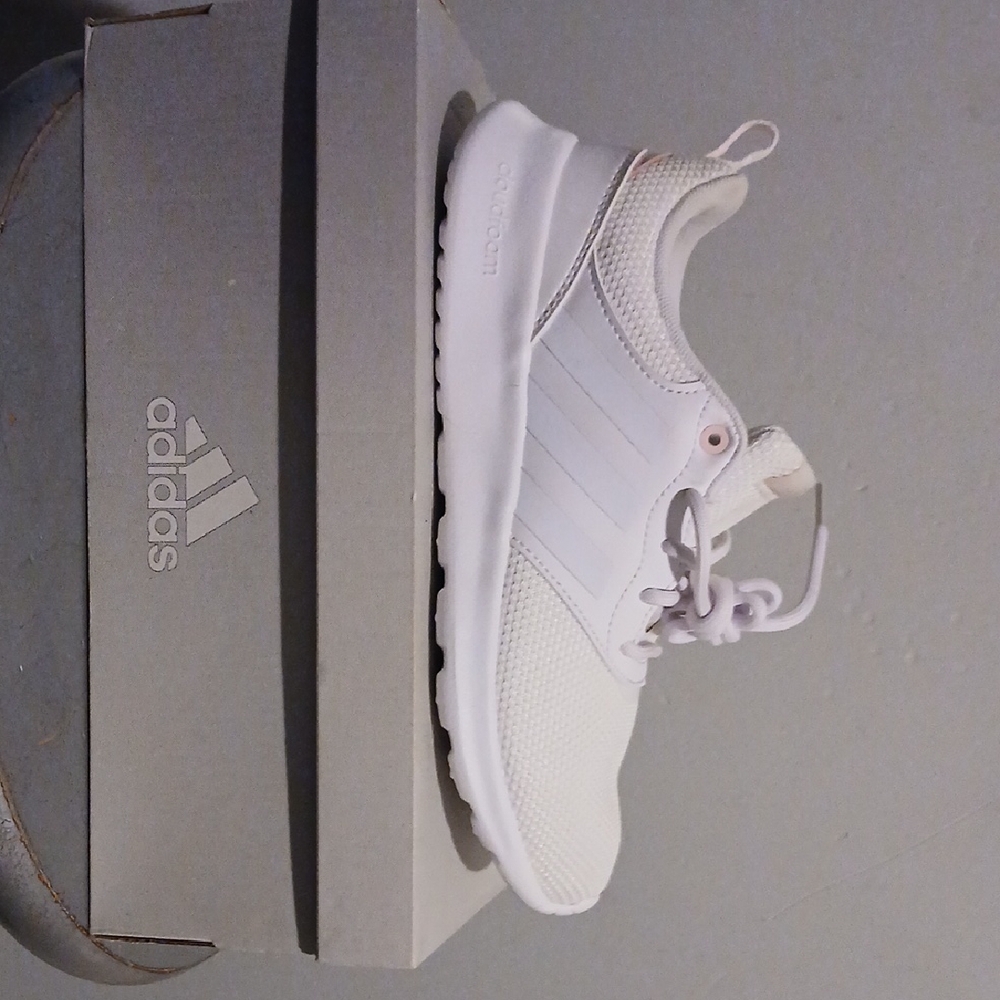 Adidas Cloudfoam Pure White Sneakers Size 6.